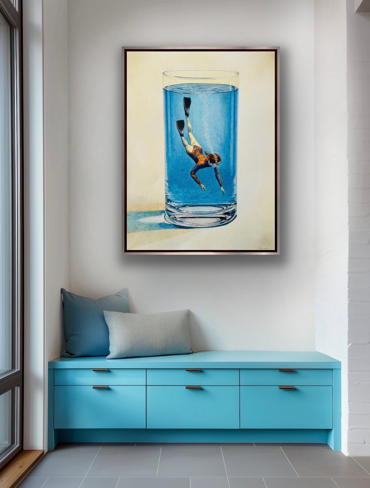 Contained - Original Mixed Medium Artwork | Women in the Water Series