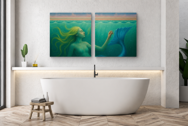 Mermaid - Fine Art Giclee Print | Women in the Water Series