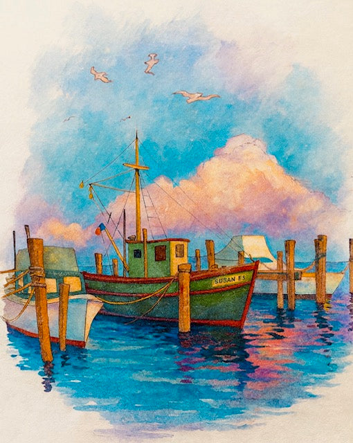 Montauk Harbor - Fine Art Giclee Print | Water Series