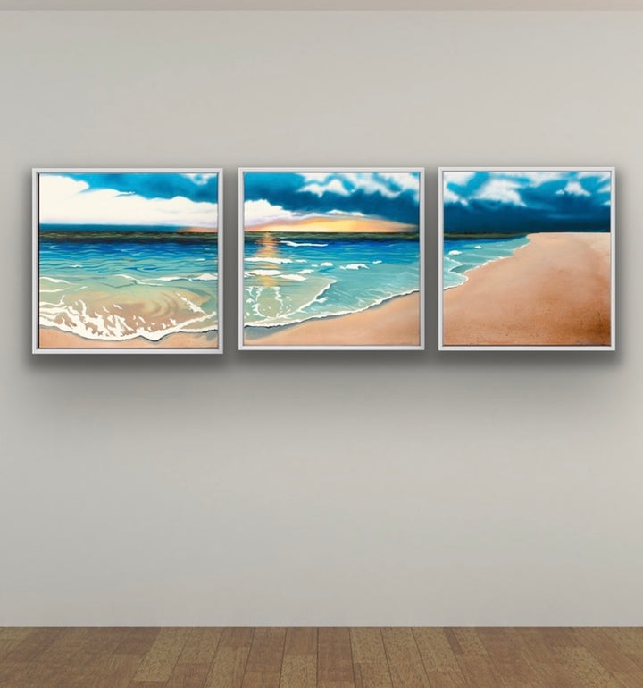 Sunset at Guiones - Original Acrylic Painting | Water Series