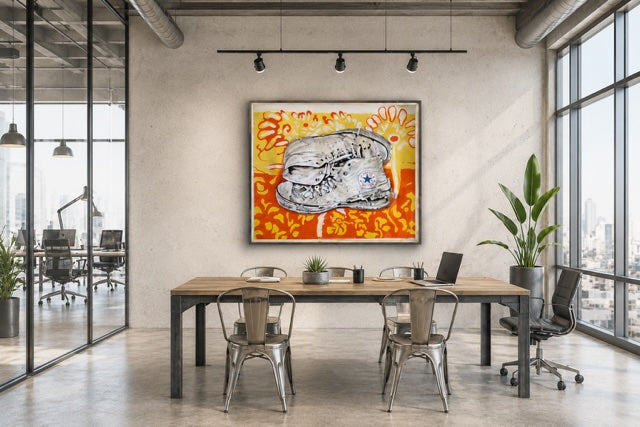 Trying to Fill David's Shoes - Original Colored Pencil Artwork | Reclaimed Series
